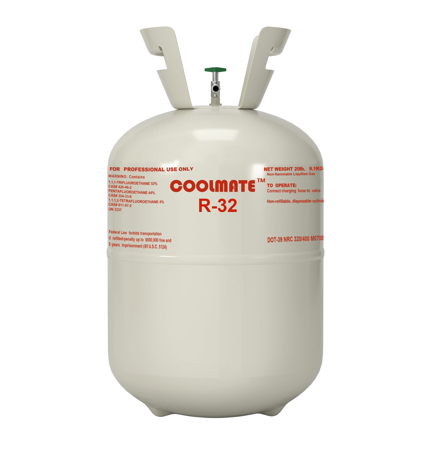 R-32 Refrigerant 20 LB |CoolmateGas Refrigerant
