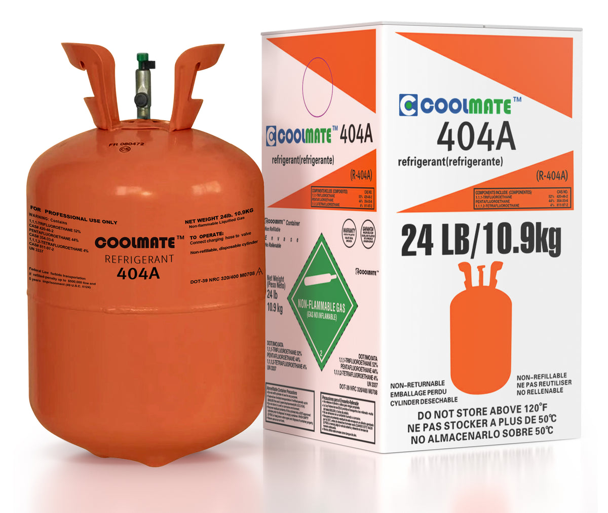 R-404A Refrigerant 24 lb |CoolmateGas Refrigerant